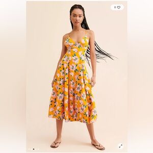 Free People | Dresses | Free People Finer Things Printed Midi Dress |  Poshmark